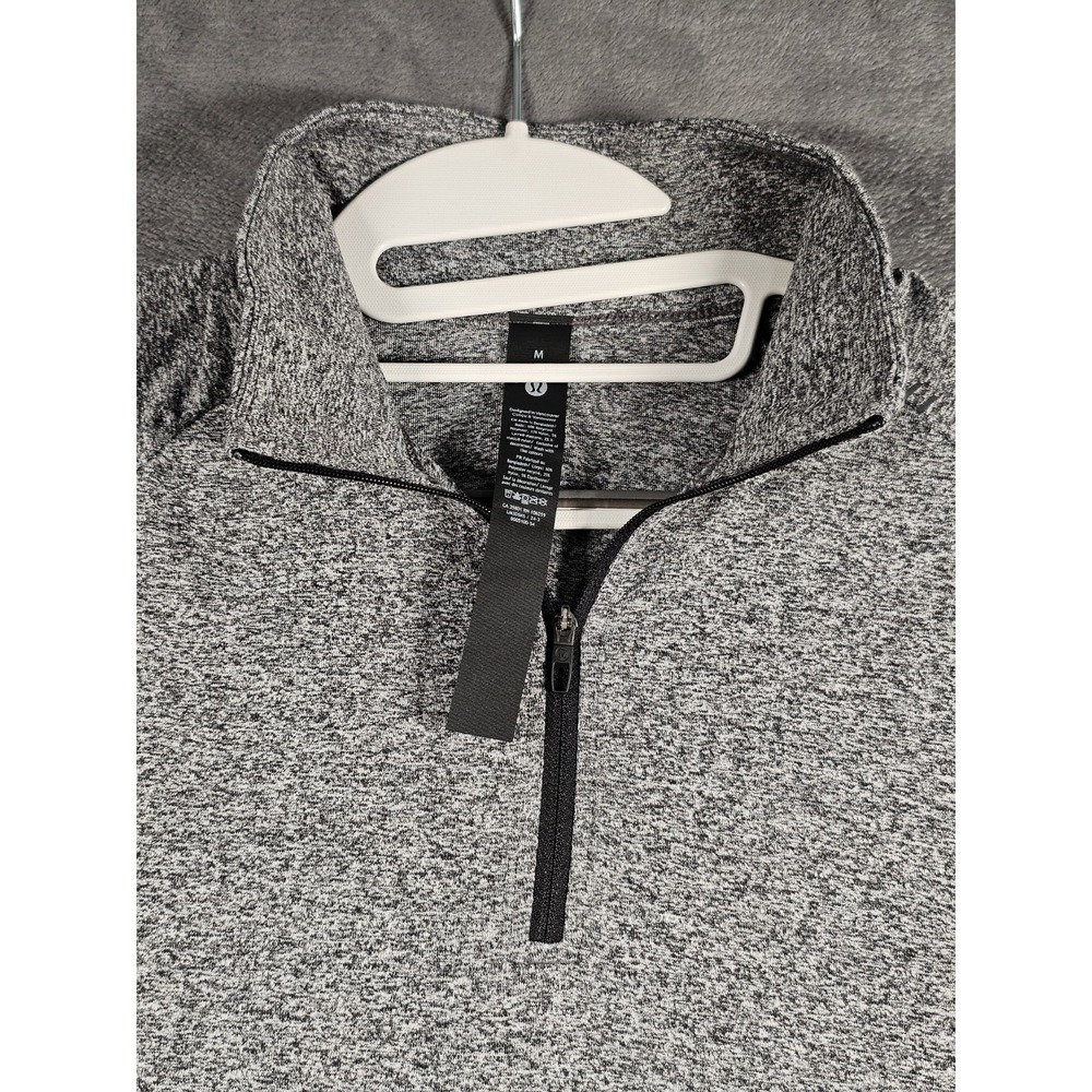 Lululemon Metal Vent Tech Half Zip Mens M Heather Gray Long Sleeve Pullover - Picture 3 of 11